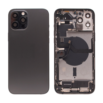 iPhone 12 Pro Max backcover+frame and parts, Black, Pulled