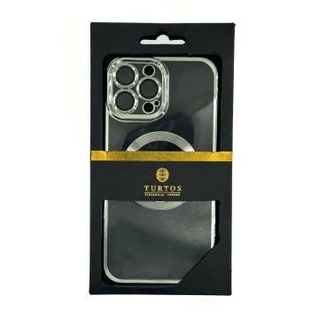 Magnetic transparent case for iPhone 13 Pro Max, Silver