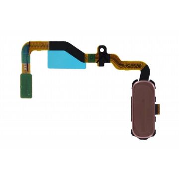 Galaxy S7 Home button with flex cable, pink/gold