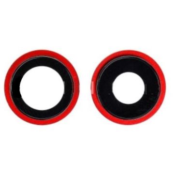 iPhone 12/12 Mini Rear Camera Holder with Lens - Red