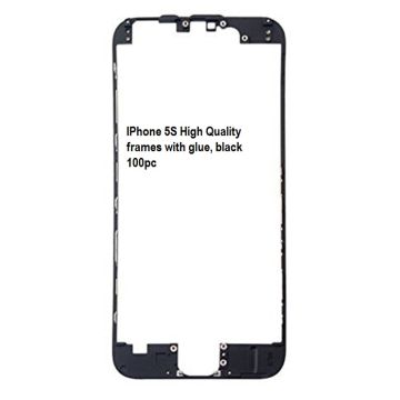 IPhone 5S High Quality frames with glue, black 100pc