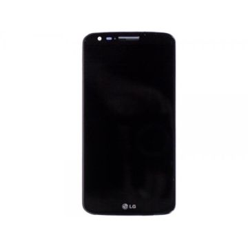 LG G2 D802 LCD-skärm och Digitizer med front Svart