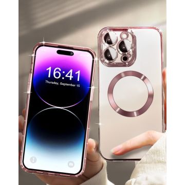 Magnetic transparent case for iPhone 15 Pro Max, Ross