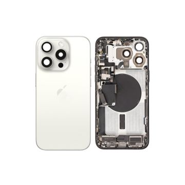 iPhone 15 Pro Max backcover+frame and parts, White, Pulled