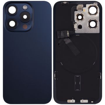 iPhone 15 Pro back cover glass, Blue Titanium, Pulled