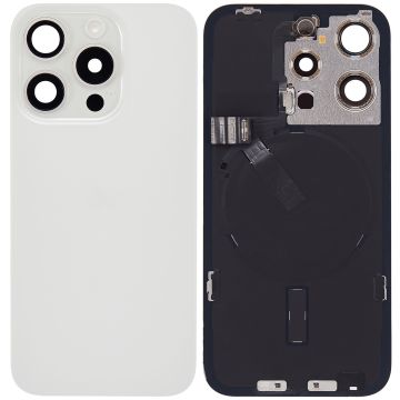 iPhone 15 Pro back cover glass, White Titanium, Pulled