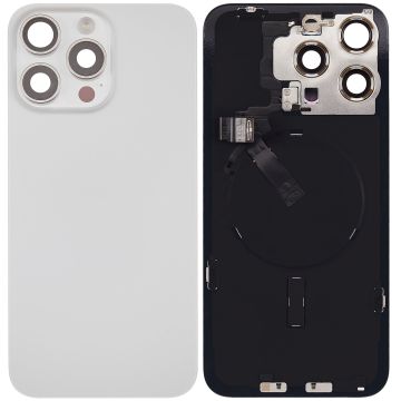 iPhone 15 Pro Max back cover glass, White Titanium, Pulled