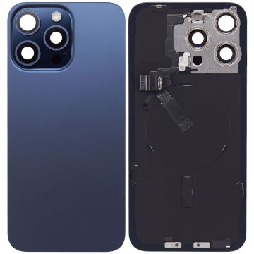 iPhone 15 Pro Max back cover glass, Blue Titanium, Pulled