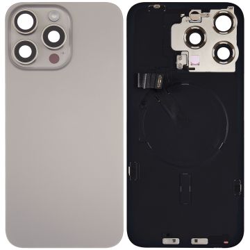 iPhone 15 Pro Max back cover glass, Natural Titanium, Pulled