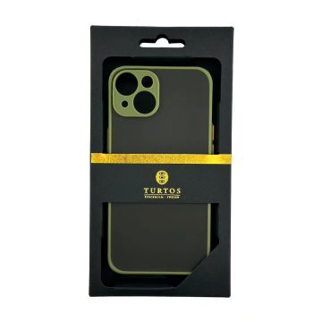 Turtos Shockproof Armor Matte Case for iPhone 14, Army Green
