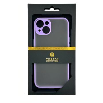 Turtos Shockproof Armor Matte Case for iPhone 14, purple