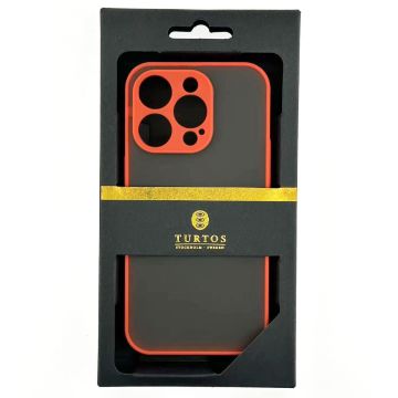 Turtos Shockproof Armor Matte Case for iPhone 14 Pro, red