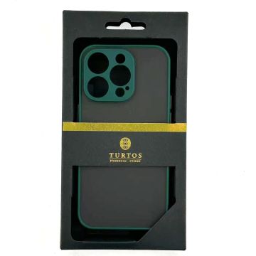 Turtos Shockproof Armor Matte Case for iPhone 14 Pro, Dark Green