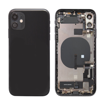 iPhone 11 backcover + frame and parts, Black, Pulled