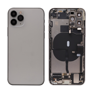 iPhone 11 Pro backcover + frame and parts, Silver, Pulled