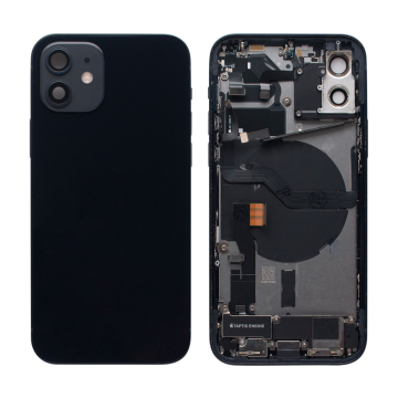 iPhone 12 backcover+frame and parts, Black, Pulled