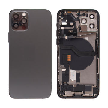 iPhone 12 Pro backcover+frame and parts, Black, Pulled