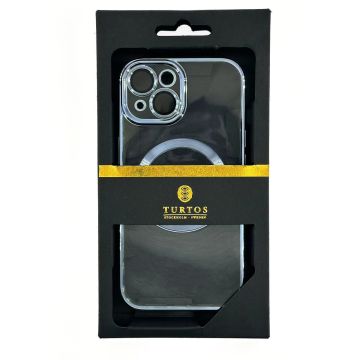 Magnetic transparent case for iPhone 15, Sierra Blue