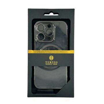 Magnetic transparent case for iPhone 15 Pro, Black