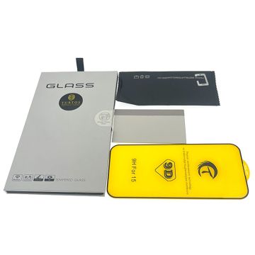 Full cover tempered glass for iPhone 15/16