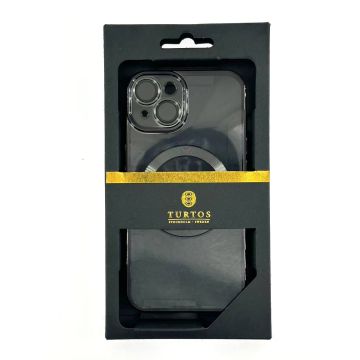 Magnetic transparent case for iPhone 14, Black