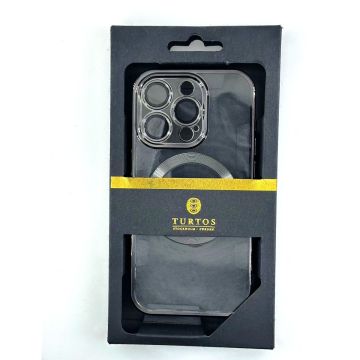 Magnetic transparent case for iPhone 14 Pro, Black