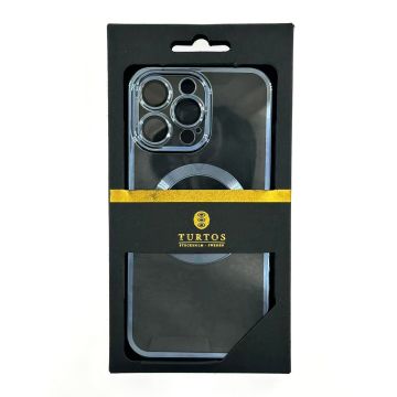 Magnetic transparent case for iPhone 14 Pro Max, Sierra Blue