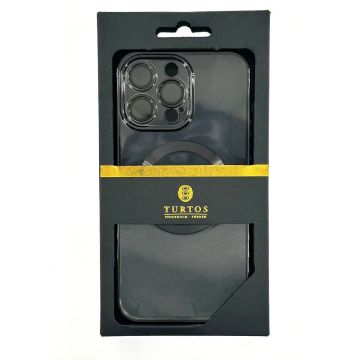 Magnetic transparent case for iPhone 14 Pro Max, Black