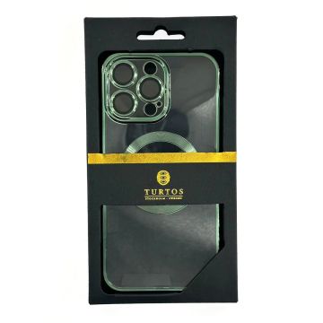 Magnetic transparent case for iPhone 14 Pro Max, Green