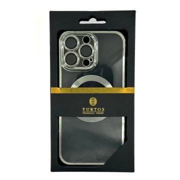 Magnetic transparent case for iPhone 14 Pro Max, Silver