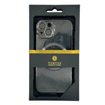 Magnetic transparent case for iPhone 13, Black