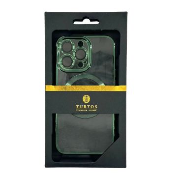 Magnetic transparent case for iPhone 13 Pro, Green