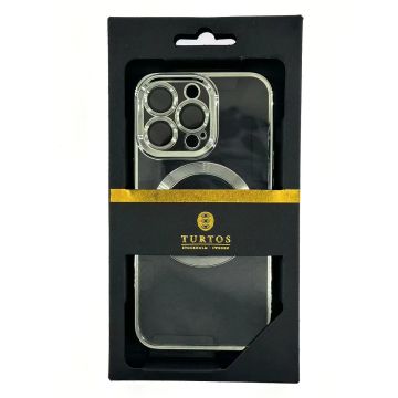 Magnetic transparent case for iPhone 13 Pro, Silver