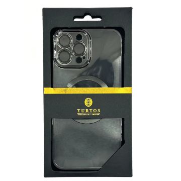 Magnetic transparent case for iPhone 13 Pro Max, Black