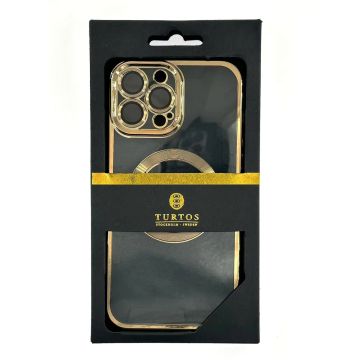 Magnetic transparent case for iPhone 13 Pro Max, Gold