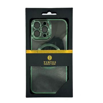 Magnetic transparent case for iPhone 13 Pro Max, Green