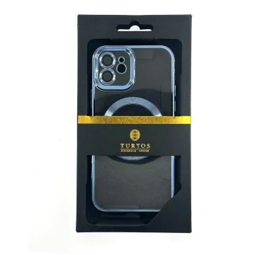 Magnetic transparent case for iPhone 12, Sierra Blue