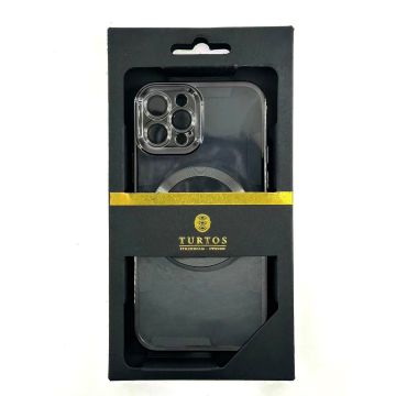 Magnetic transparent case for iPhone 12 Pro, Black
