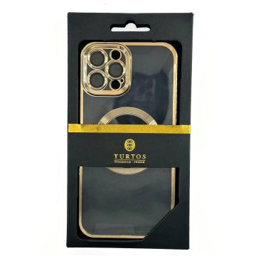 Magnetic transparent case for iPhone 12 Pro Max, Gold