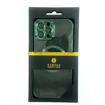 Magnetic transparent case for iPhone 12 Pro Max, Green