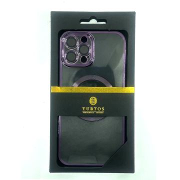 Magnetic transparent case for iPhone 12 Pro Max, Purple
