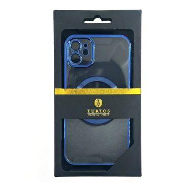 Magnetic transparent case for iPhone 11, Navy Blue
