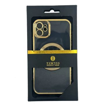 Magnetic transparent case for iPhone 11, Gold