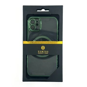 Magnetic transparent case for iPhone 11, Green