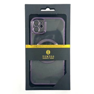 Magnetic transparent case for iPhone 11, Purple