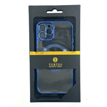 Magnetic transparent case for iPhone 11 Pro, Navy Blue