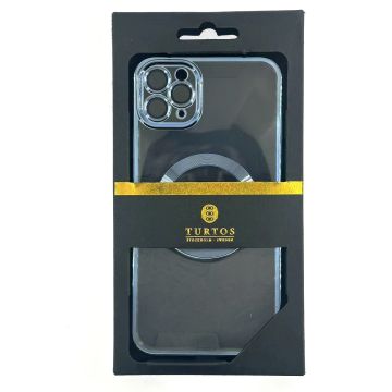 Magnetic transparent case for iPhone 11 Pro Max, Sierra Blue