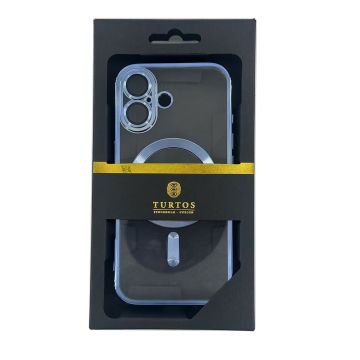 Magnetic transparent case for iPhone 17, Sierra Blue