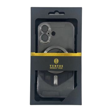 Magnetic transparent case for iPhone 17, Black
