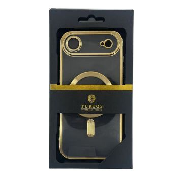 Magnetic transparent case for iPhone 17 Air, Gold